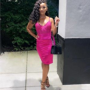 Hot Pink Fashion Nova Slip Dress, worn once